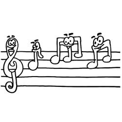 Dessin à colorier: Notes de Musique (Musique) #218753 - Coloriages à Imprimer Gratuits