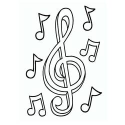 Dessin à colorier: Notes de Musique (Musique) #218756 - Coloriages à Imprimer Gratuits