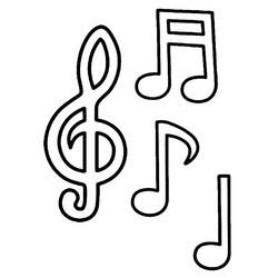 Dessin à colorier: Notes de Musique (Musique) #218767 - Coloriages à Imprimer Gratuits