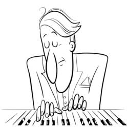 Dessin à colorier: Piano (Musique) #173489 - Coloriages à Imprimer Gratuits