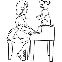 Dessin à colorier: Piano (Musique) #173494 - Coloriages à Imprimer Gratuits
