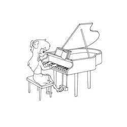 Dessin à colorier: Piano (Musique) #173497 - Coloriages à Imprimer Gratuits