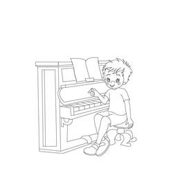 Dessin à colorier: Piano (Musique) #173500 - Coloriages à Imprimer Gratuits