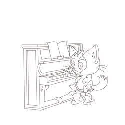 Dessin à colorier: Piano (Musique) #173503 - Coloriages à Imprimer Gratuits