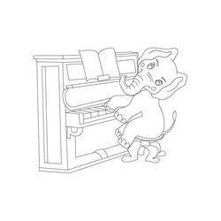 Dessin à colorier: Piano (Musique) #173506 - Coloriages à Imprimer Gratuits