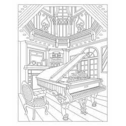 Dessin à colorier: Piano (Musique) #173516 - Coloriages à Imprimer Gratuits