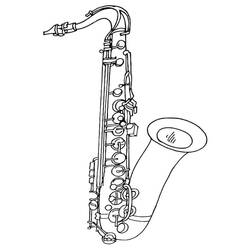 Dessin à colorier: Saxophone (Musique) #173357 - Coloriages à Imprimer Gratuits