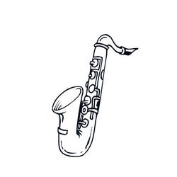 Dessin à colorier: Saxophone (Musique) #173371 - Coloriages à Imprimer Gratuits