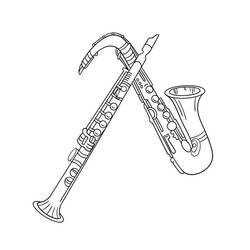 Dessins à colorier: Saxophone - Coloriages à Imprimer Gratuits