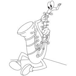 Dessin à colorier: Saxophone (Musique) #173375 - Coloriages à Imprimer Gratuits