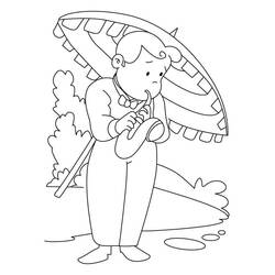 Dessin à colorier: Saxophone (Musique) #173381 - Coloriages à Imprimer Gratuits