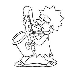Dessin à colorier: Saxophone (Musique) #173383 - Coloriages à Imprimer Gratuits