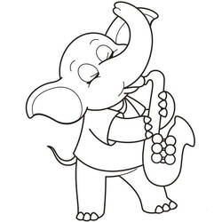 Dessin à colorier: Saxophone (Musique) #173384 - Coloriages à Imprimer Gratuits