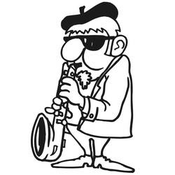 Dessin à colorier: Saxophone (Musique) #173388 - Coloriages à Imprimer Gratuits