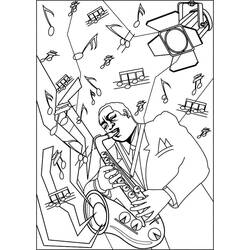 Dessin à colorier: Saxophone (Musique) #173389 - Coloriages à Imprimer Gratuits