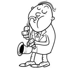 Dessin à colorier: Saxophone (Musique) #173393 - Coloriages à Imprimer Gratuits