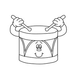 Dessin à colorier: Tambour (Musique) #209550 - Coloriages à Imprimer Gratuits