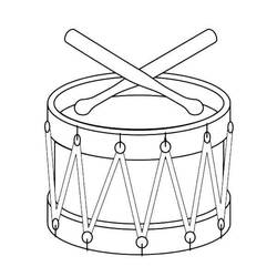 Dessin à colorier: Tambour (Musique) #209555 - Coloriages à Imprimer Gratuits