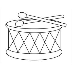 Dessin à colorier: Tambour (Musique) #209557 - Coloriages à Imprimer Gratuits