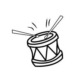 Dessin à colorier: Tambour (Musique) #209564 - Coloriages à Imprimer Gratuits