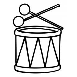 Dessin à colorier: Tambour (Musique) #209567 - Coloriages à Imprimer Gratuits