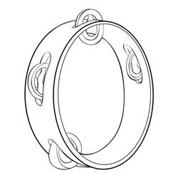 Dessin à colorier: Tambourin (Musique) #176904 - Coloriages à Imprimer Gratuits