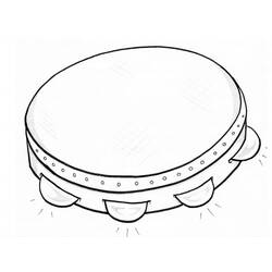 Dessin à colorier: Tambourin (Musique) #176915 - Coloriages à Imprimer Gratuits