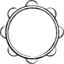 Dessin à colorier: Tambourin (Musique) #176916 - Coloriages à Imprimer Gratuits