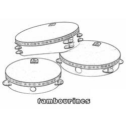 Dessin à colorier: Tambourin (Musique) #176917 - Coloriages à Imprimer Gratuits