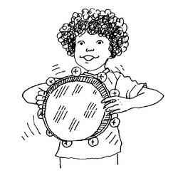 Dessin à colorier: Tambourin (Musique) #176919 - Coloriages à Imprimer Gratuits
