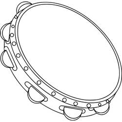 Dessin à colorier: Tambourin (Musique) #176920 - Coloriages à Imprimer Gratuits