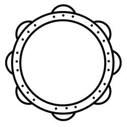Dessin à colorier: Tambourin (Musique) #176921 - Coloriages à Imprimer Gratuits
