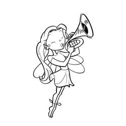 Dessin à colorier: Trompette (Musique) #173405 - Coloriages à Imprimer Gratuits