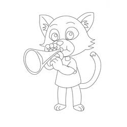 Dessin à colorier: Trompette (Musique) #173408 - Coloriages à Imprimer Gratuits