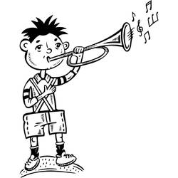 Dessin à colorier: Trompette (Musique) #173425 - Coloriages à Imprimer Gratuits