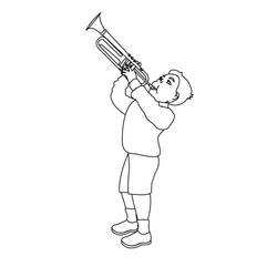 Dessin à colorier: Trompette (Musique) #173426 - Coloriages à Imprimer Gratuits