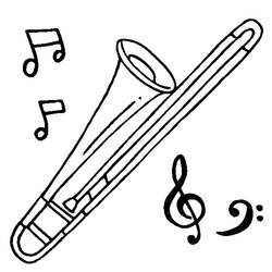Dessin à colorier: Trompette (Musique) #173429 - Coloriages à Imprimer Gratuits