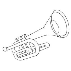 Dessin à colorier: Trompette (Musique) #173430 - Coloriages à Imprimer Gratuits