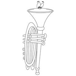 Dessin à colorier: Trompette (Musique) #173431 - Coloriages à Imprimer Gratuits