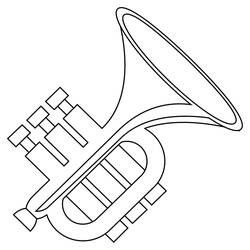 Dessin à colorier: Trompette (Musique) #173432 - Coloriages à Imprimer Gratuits