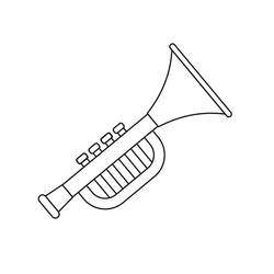 Dessin à colorier: Trompette (Musique) #173433 - Coloriages à Imprimer Gratuits
