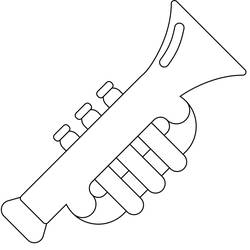 Dessin à colorier: Trompette (Musique) #173434 - Coloriages à Imprimer Gratuits