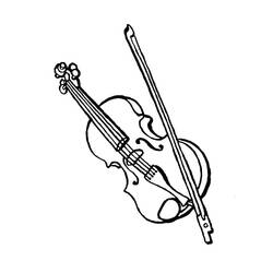 Dessin à colorier: Violon (Musique) #176925 - Coloriages à Imprimer Gratuits