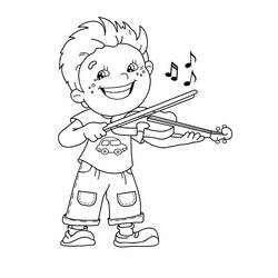 Dessin à colorier: Violon (Musique) #176929 - Coloriages à Imprimer Gratuits