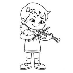 Dessin à colorier: Violon (Musique) #176930 - Coloriages à Imprimer Gratuits