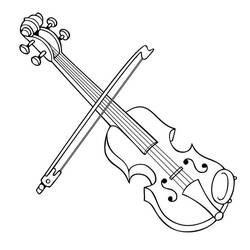 Dessin à colorier: Violon (Musique) #176932 - Coloriages à Imprimer Gratuits