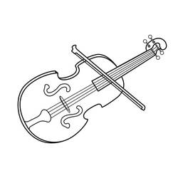 Dessin à colorier: Violon (Musique) #176934 - Coloriages à Imprimer Gratuits