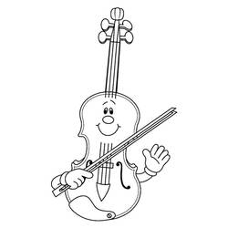 Dessin à colorier: Violon (Musique) #176937 - Coloriages à Imprimer Gratuits