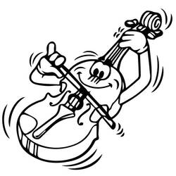Dessin à colorier: Violon (Musique) #176938 - Coloriages à Imprimer Gratuits