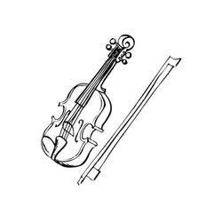 Dessin à colorier: Violon (Musique) #176942 - Coloriages à Imprimer Gratuits
